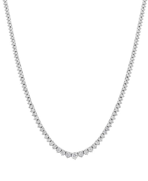 Diamond Tennis Necklace (3 ct. t.w.) in 14k White Gold or 14k Yellow Gold - White Gold