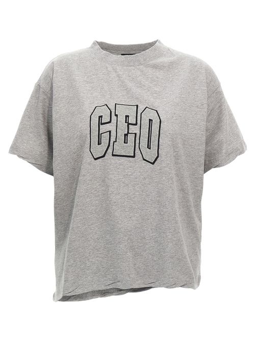 CEO Logo Cotton T-Shirt — Gray