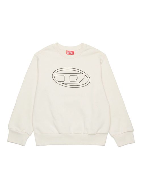 Oval-D logo-print cotton sweatshirt - Neutrals