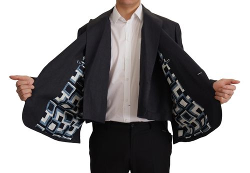 Linen Double-Breasted Blazer — Navy