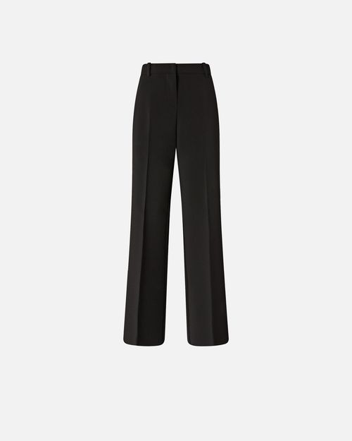 Trousers in canvas with pressed pleat detail - 38