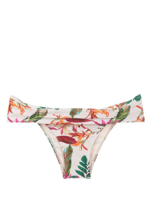 Jasper floral-print bikini bottoms - White