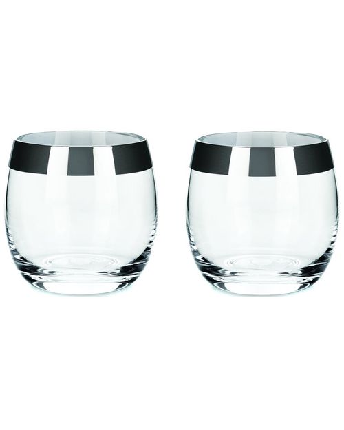 Viski Irving Chrome Rim Tumbler Set