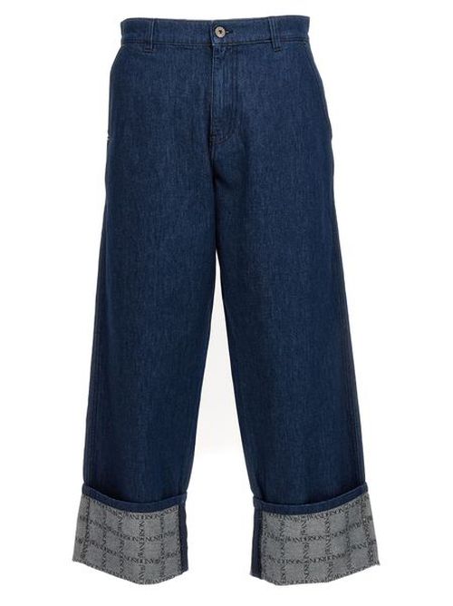 JW Anderson Checked Turn-Up Brim Jeans