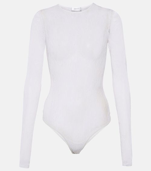 Floral Chantilly lace bodysuit