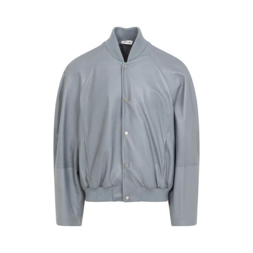 Grey Solid Bomber Jacket