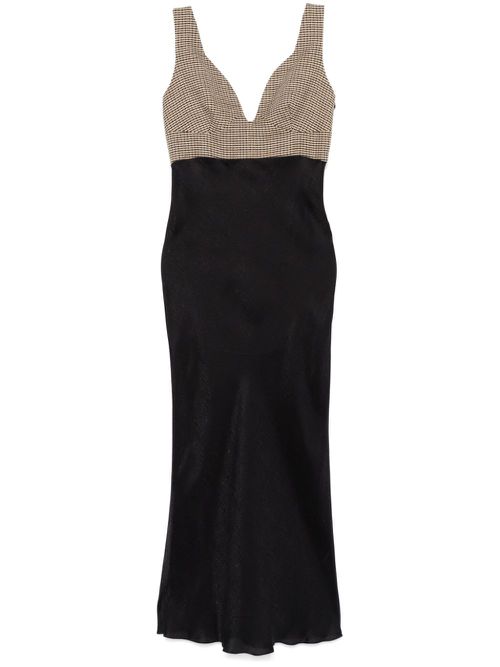 Checked Seduction maxi dress - Neutrals