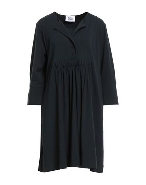 Woman Mini dress Midnight blue Size 8 Cotton, Elastane