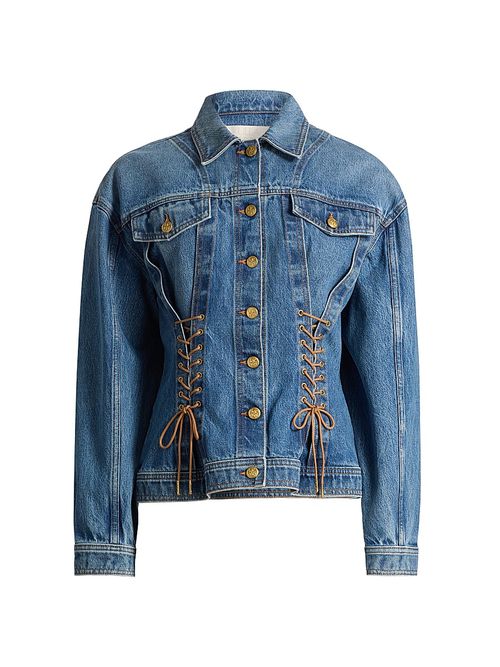 Women's The Noemi Lace-Up Denim Jacket - Danube