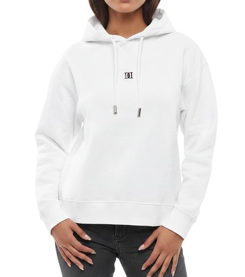 White Logo Hood Sweatshirt