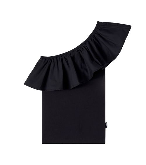 Rebecca ruffled cotton-blend top
