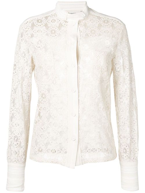 Lace button shirt - Neutrals