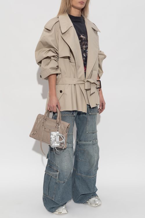Short Trench Coat, Women's, Beige