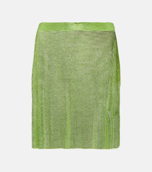 Crystal-embellished miniskirt
