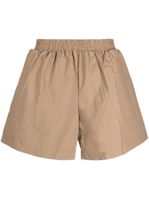 Basic elasticated-waist shorts - Neutrals