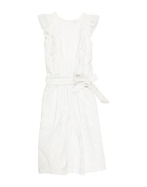 Kid Girl Jumpsuit White Size 12 Cotton, Polyester