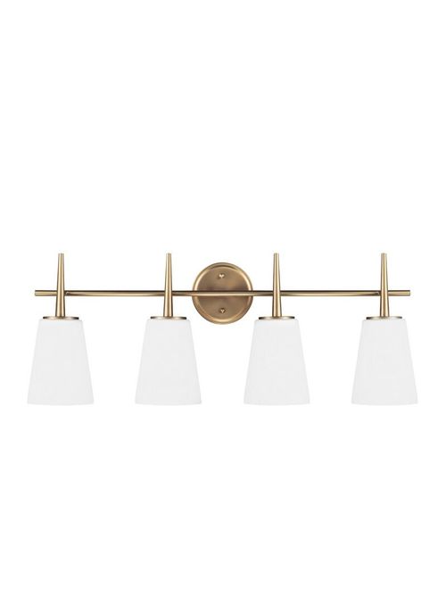 Driscoll 4-Light Bathroom Vanity Light in Satin Bra