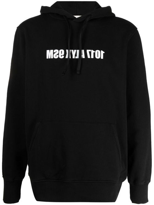 Reverse Logo popover hoodie - Black