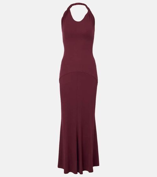 Eleanor halterneck jersey midi dress