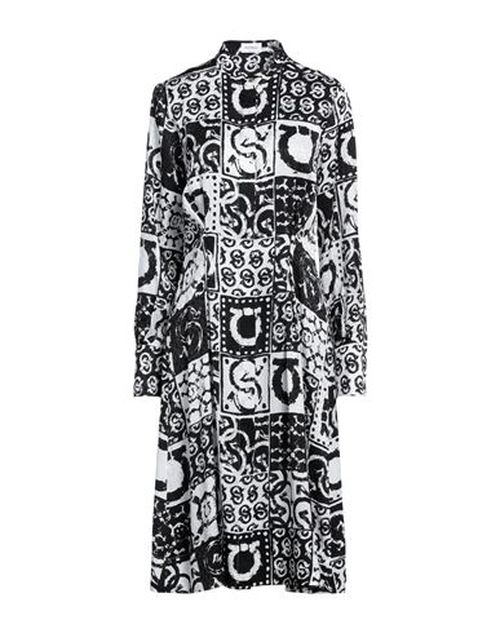 Woman Midi dress White Size 12 Silk