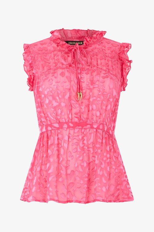 Pink Tone-on-tone Leopard Shirt