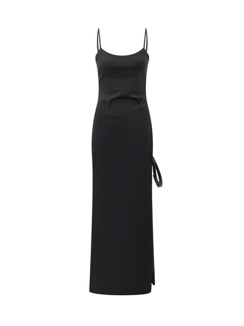Tailored Long Dress with Subtle Stripes