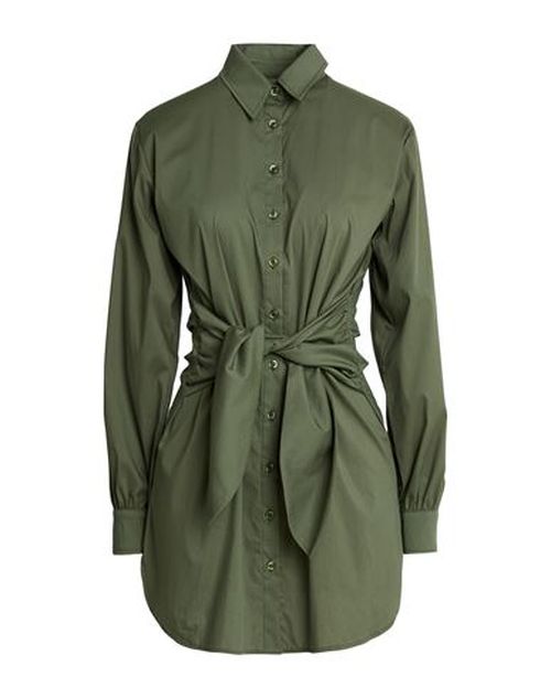 Woman Shirt Military green Size 6 Cotton, Nylon, Elastane