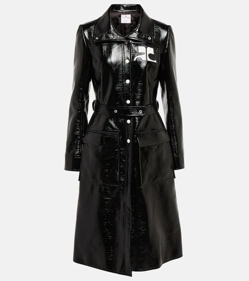 Logo cotton-blend trench coat