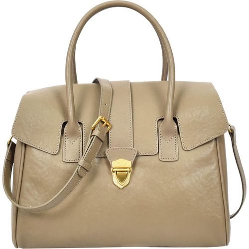 Womens Real Leather Shoulder Bag Large Size Classic Style Tacoma Tan
