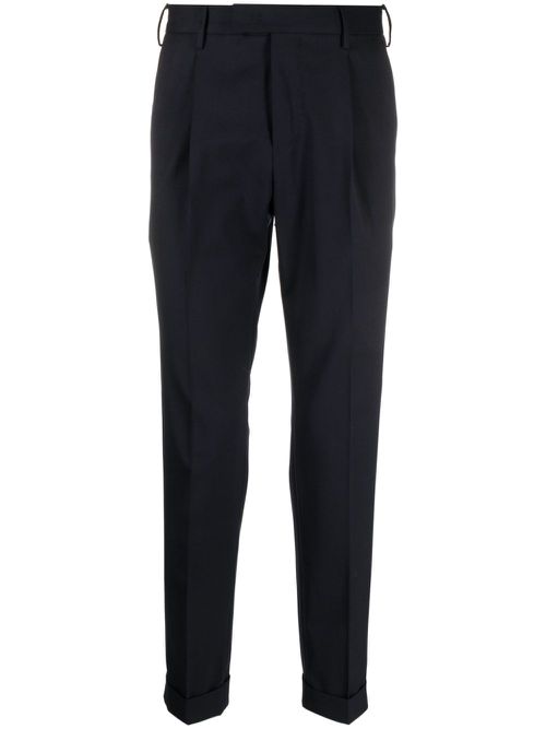 Straight-leg tailored trousers - Blue