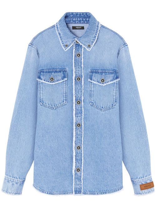 Frayed denim overshirt - Blue
