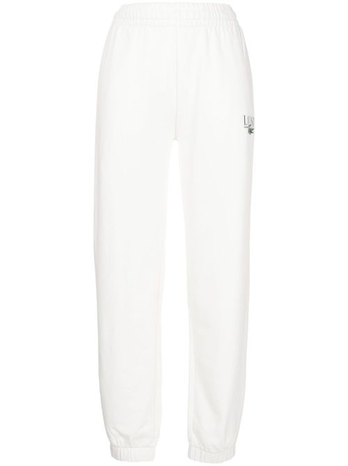 Logo-print cotton blend track pants - White