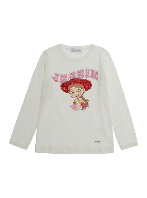 Sequin-Embellished T-Shirt — White