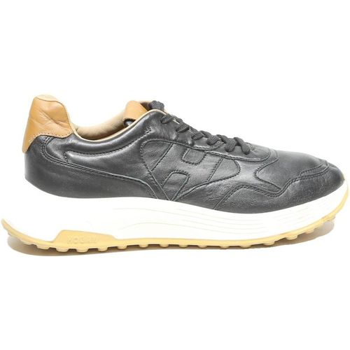HOGAN Interactive Mens Black Brown Synthetic Trainers Casual Comfort