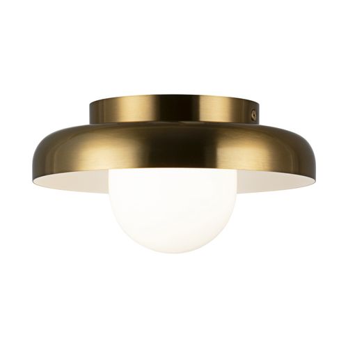 Aged Gold Brass LED Ceiling Mount from the Creston Collection
