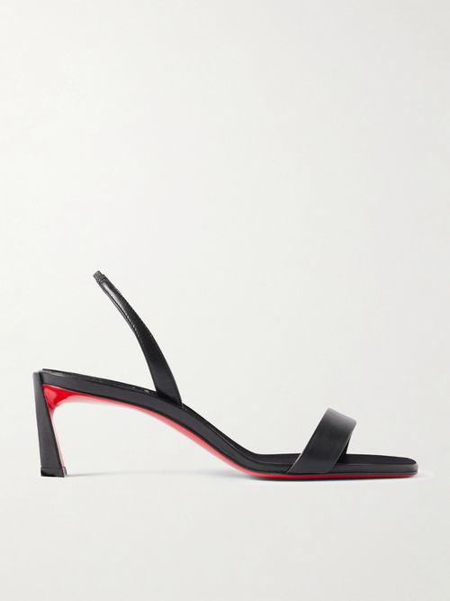 O Condora 55 Leather Slingback Sandals - Black
