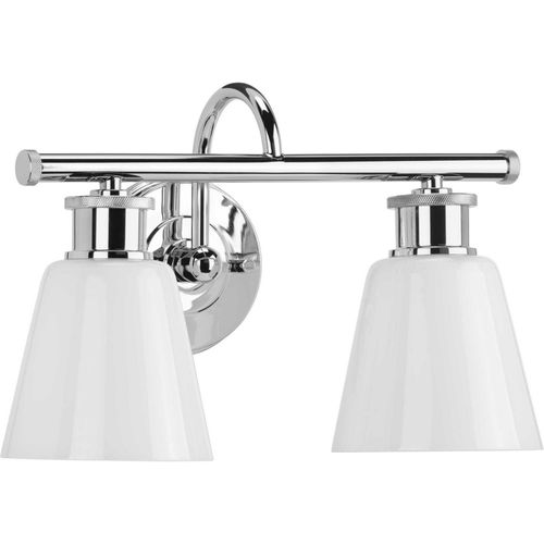 Polished Chrome Two Light Bath Bracket from the Ashford Collection
