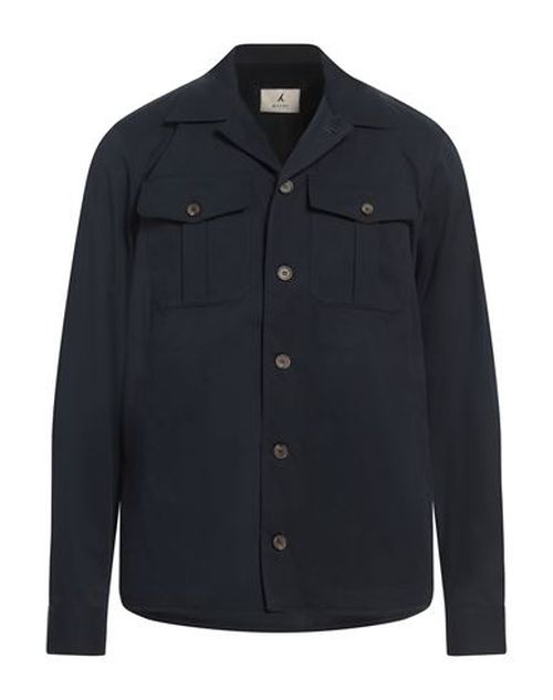 Man Shirt Midnight blue Size 40 Cotton, Nylon, Elastane