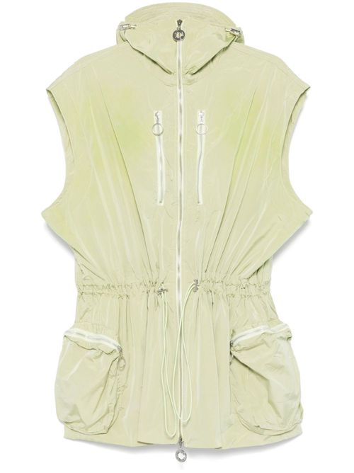 Adjustable-waist gilet - Green