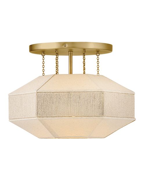Lacquered Brass LED Semi-Flush Mount from the Lyla Collection