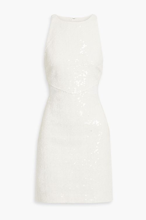 Serenity cutout sequined tweed mini dress