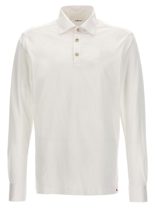 -Piqué Cotton Shirt Polo Bianco-Uomo