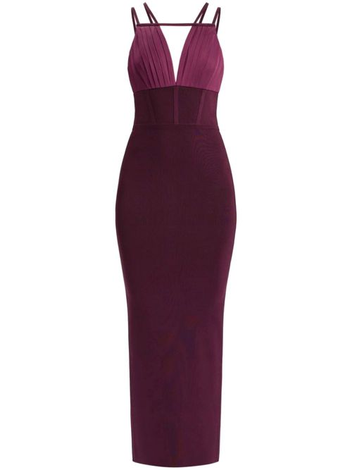 Sleeveless midi dress - Purple