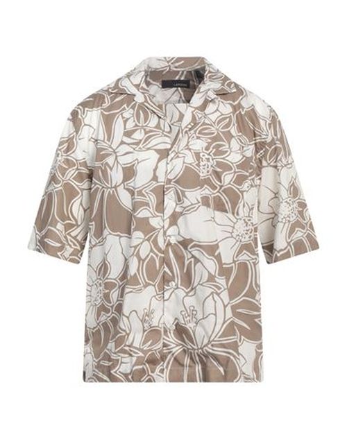 Man Shirt Khaki Size L Cotton