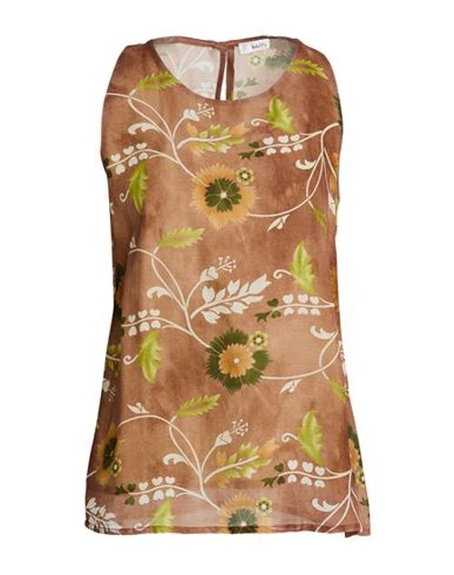 Woman Top Brown Size M Ramie
