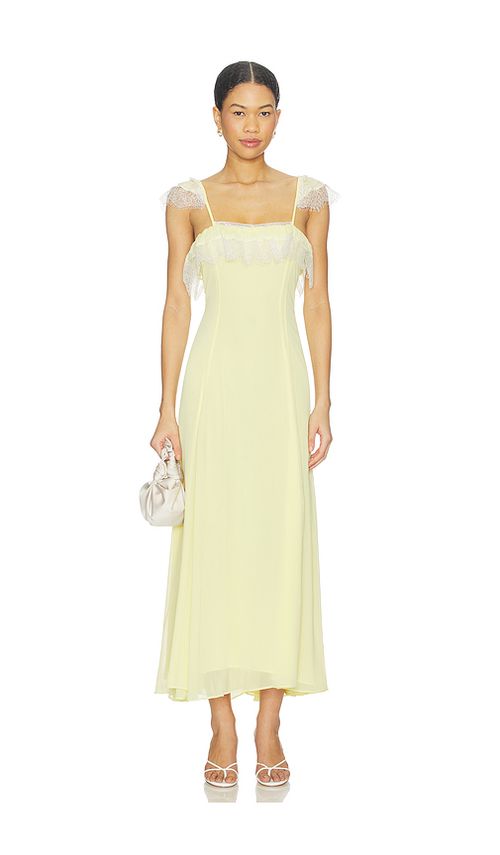Bardot Arlia Lace Trim Maxi Dress in Yellow. 12. Also , 2, 4