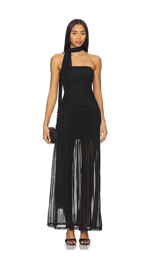 Runaway The Label Lillie Corset Maxi Dress in Black. XS. Also in L, M