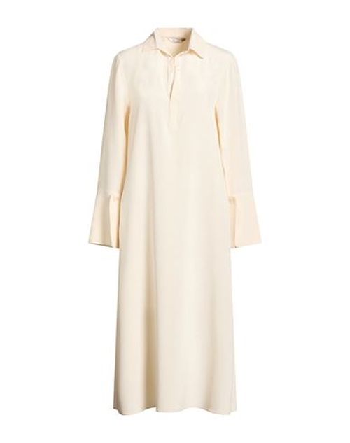 Woman Midi dress Ivory Size 4 Silk, Elastane