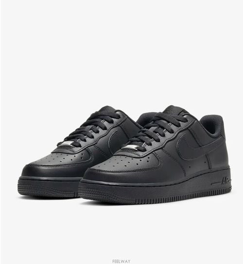 Women's AIR FORCE 1 '07 W Sneakers in Black, Size UK 2.5