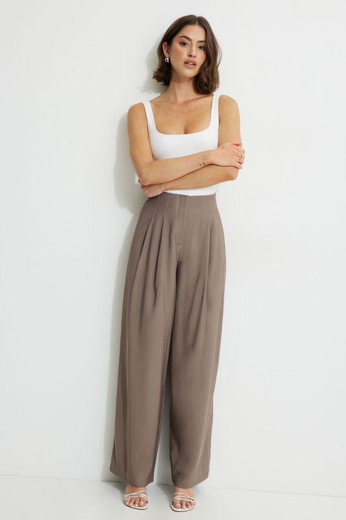 Pleated Wide Leg Pants
